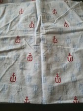 Cloud Island Flannel Baby Blanket Anchors - red blu Nautical Receiving blanket