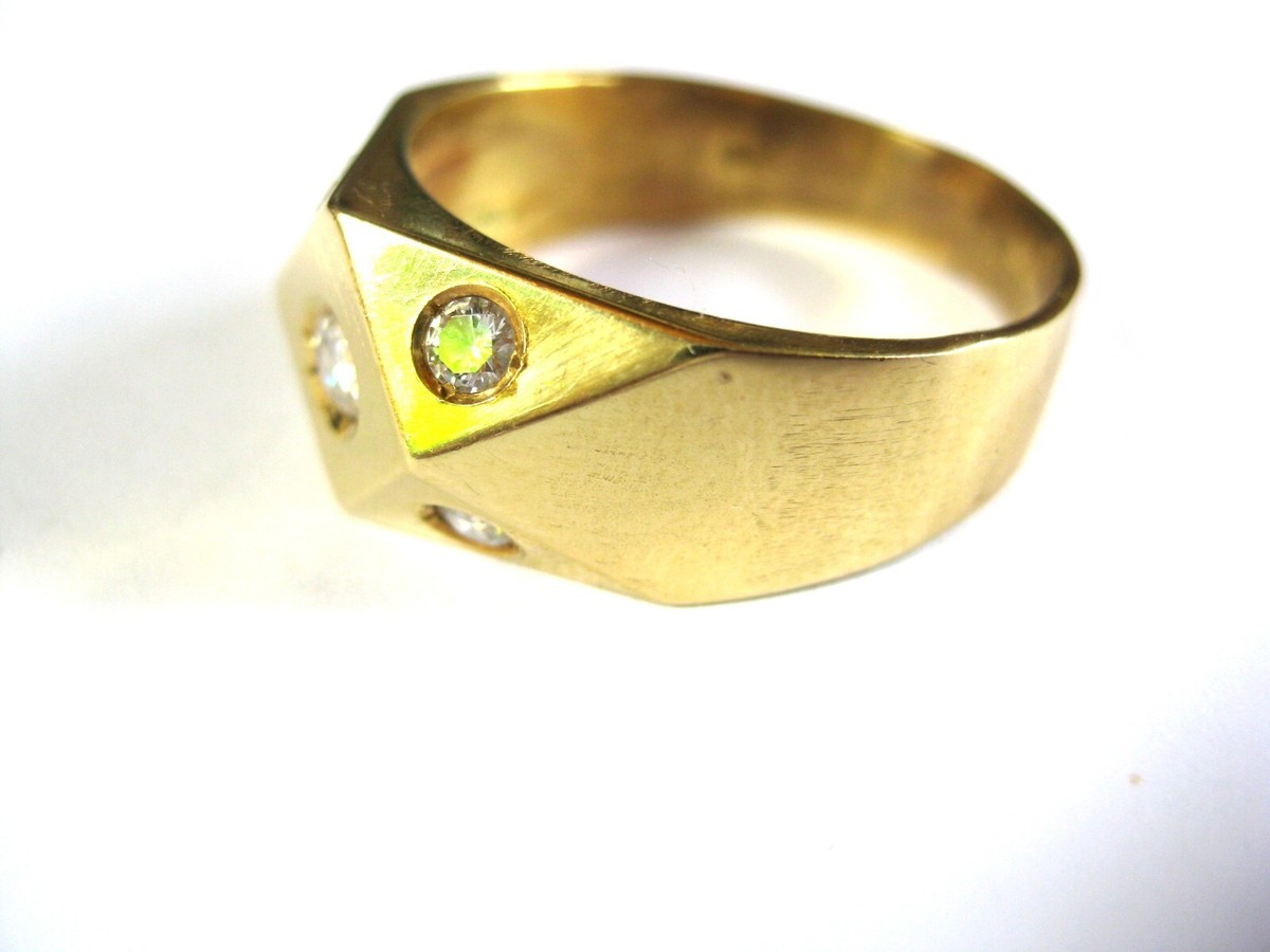 Ring Gold 750 mit Brillanten, 9,46 g