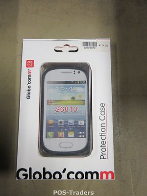 GLOBOCOMM Samsung Galaxy Fame S6810  Black Protection Case NEU NEW IN PLASTIC