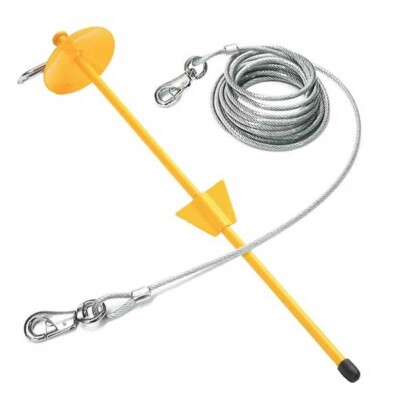 xLarge Dog Stake Tie Out System Combo Strong Restraint Holds 125lbs 30ft Long 