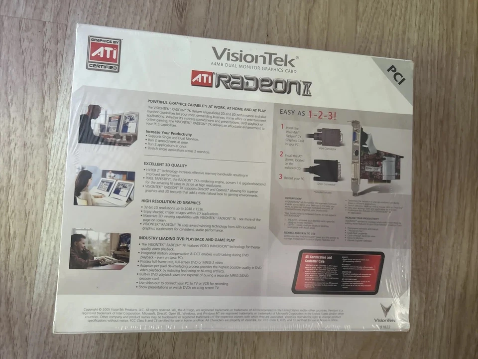 VisionTek ATI Radeon 7000 (VT-KRAD7K 64P) 64MB DDR SDRAM AGP Graphics adapter - Image 2 of 4