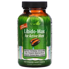 Irwin Naturals Libido-Max for Active Men, 60 Liquid Soft-Gels