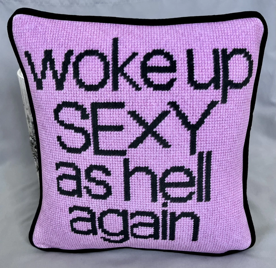 Mommani MOI Algodón Esculpido $Lujo$ Satén Labio Almohada Sexy Punta de Aguja Arte Pop Foto 2 de 4