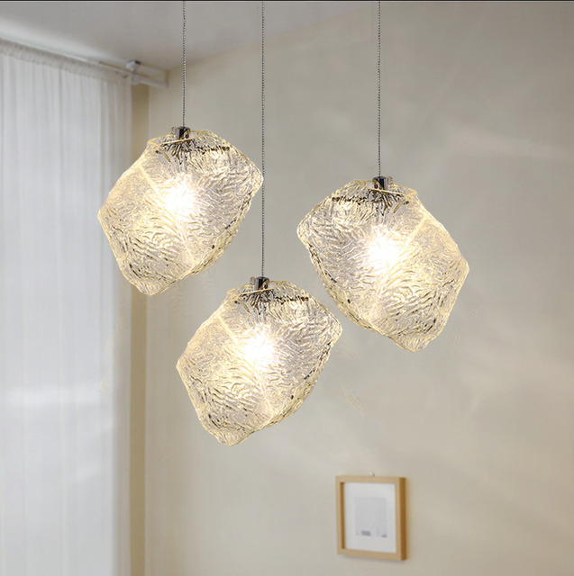 1pcs Led Ceiling Lamp Modern Pendant Light Glass Chandelier Kitchen Lighting