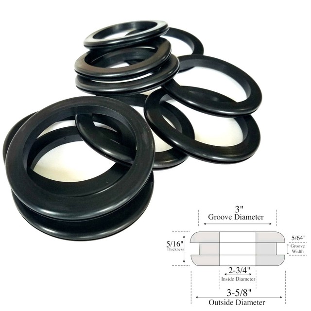 Uxcell 2Pcs Rubber Groets 1-1/2"(38) Drill Hole, 1-1/8"(28) ID
