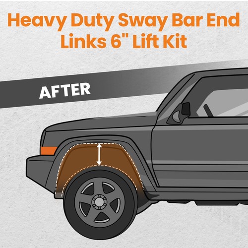 4-6" Lift Replacement Sway Bar End Links pour Chevy Silverado 1500 GMC Sierra - Picture 5 of 12