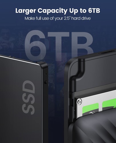 Festplattengehäuse 2,5“ SATA3 micro USB 3.0 HDD SSD Gehäuse externe Festplatte - Afbeelding 7 van 9