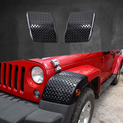 Front Wheel Eyebrow Lamp Cover Trim Armor For Jeep Wrangler JK 2007 2008-2017 