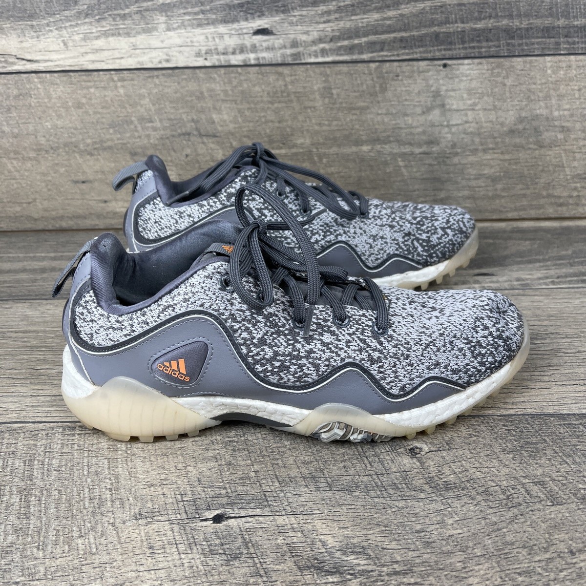 Adidas CodeChaos 21 Golf Shoes #FX6625 Grey/Scream Orange/White