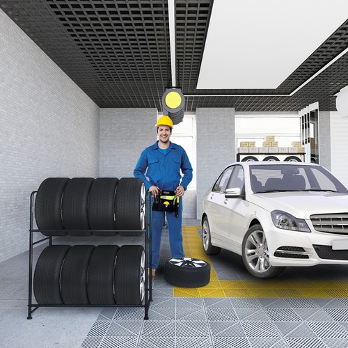 Reifenregal Reifenständer180 kg für 8 Reifen Garage Werkstattregal Lagerregal DE - Bild 10 von 13