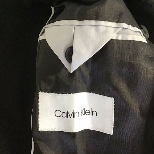 Neu Calvin Klein Malibu Mantel Jacke lang Wollmischung schwarz Herren Regular 44 - Bild 4 von 12