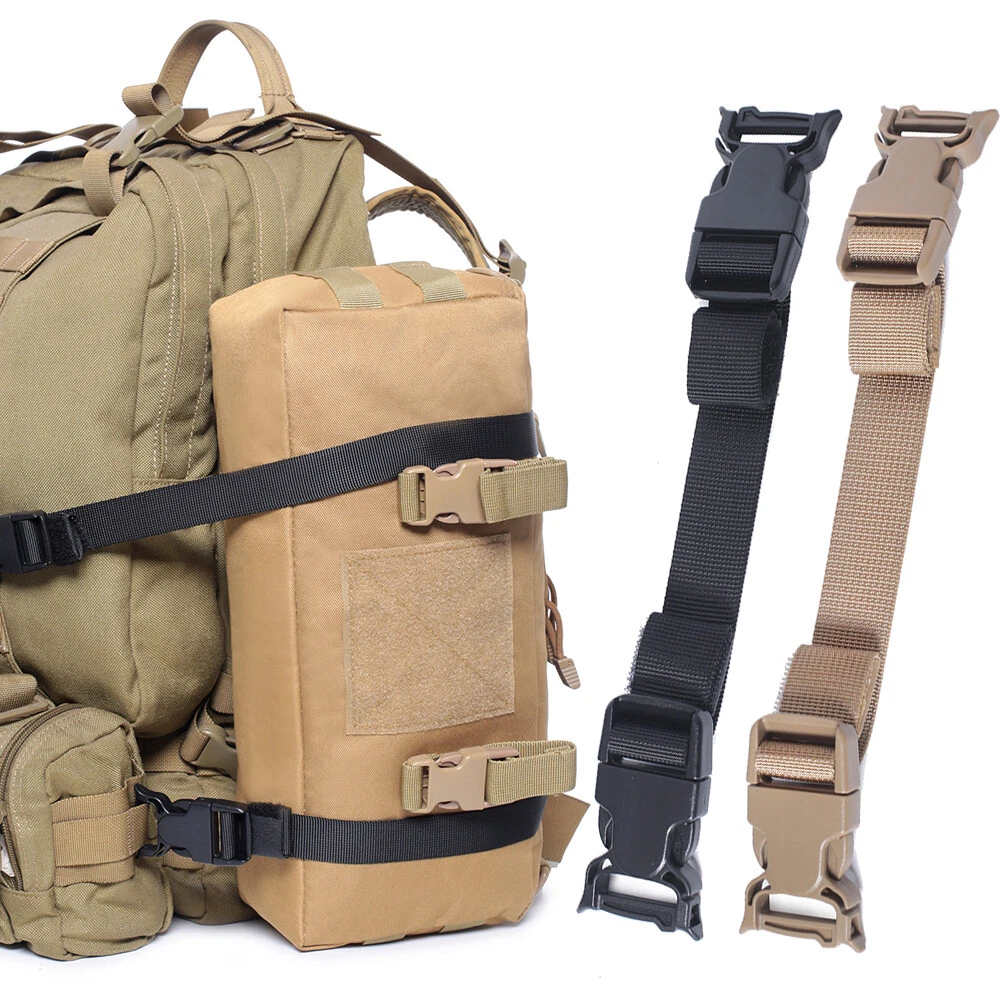2pcs Tactical MOLLE Gear Straps Nylon Fixed Bag Tool Outdoor Hiking Accessories