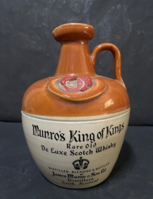 OLD VINTAGE RARE UNIQUE MUNROS KING OF KINGS DE LUXE SCOTCH WHISKY