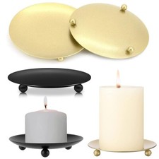Candle Holder for Pillar Candlestick Table Stand Plate Tray Home Christmas Decor