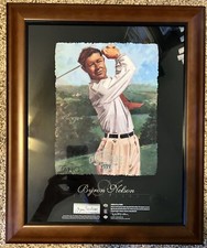 Byron Nelson Autographed 2003 Upper Deck Renditions Golf Champions Lounge Framed
