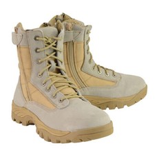 Botas tácticas Milwaukee Leather 9111 Desert Sand 9" de cuero estilo Swat para hombre