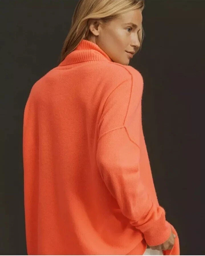 Suéter Anthropologie Cashmere Naranja Simulado Talla-L~ Elegante-Elegante- Foto 3 de 4