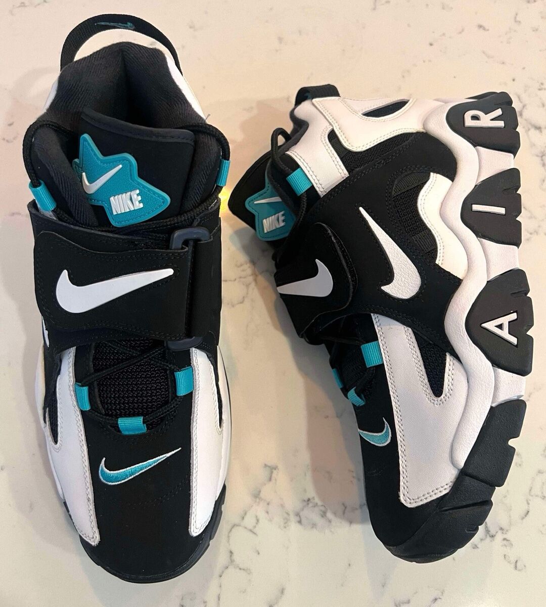 Nike Air Barrage Mid Cabana Men's SZ.12 Black/White Shoes Nike Air Barrage Mid Cabana Men's SZ.12 Black/White Shoes