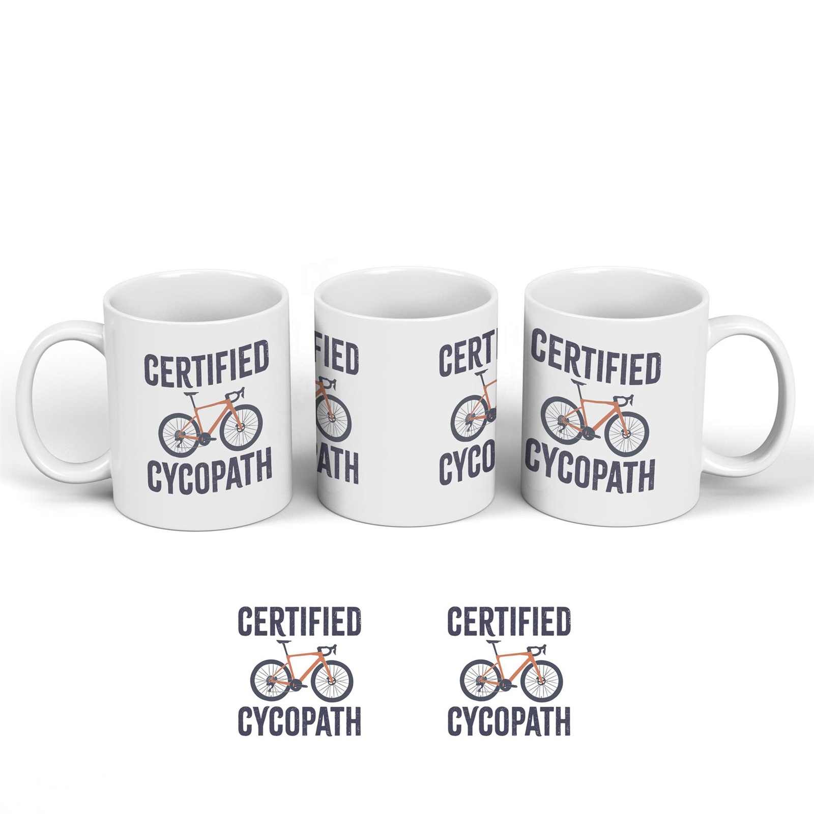 Cycling Cycopath Humorous Hobby Typography Ceramic Classic Mug