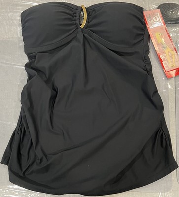 Spandx Sara Blakely One Piece Black Halter Style Suit Thin Straps Size 6