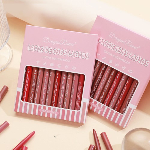 12pcs/Set Waterproof Pencil Lipstick Long Lasting Makeup Matte Lip Liner Pen - Picture 5 of 16