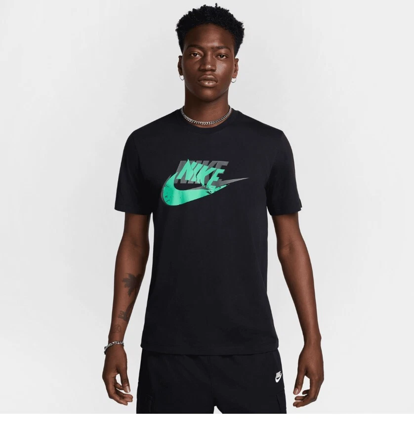 T-Shirt Nike Futura Man Black Homme HJ0559 010 Original - Photo 1/1