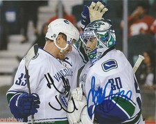 Vancouver Canucks Ryan Miller Henrik Sedin Autographed Signed 8x10 Photo COA
