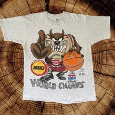 Warner Bros 90s Taz Houston Rockets Remake Graphic T shirt vtg S-5XL