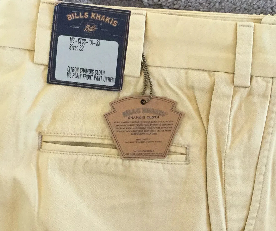 BILLS KHAKIS M3 CHINO KHAKI 32（NWT Mens Size 46 Bills