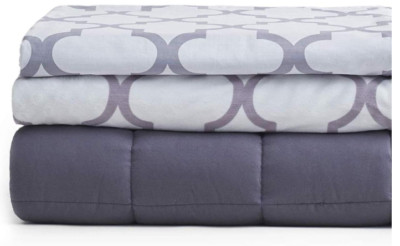 NEW YnM 3 in 1 Weighted Blanket with Double Duvets All Seasons 48'' x 78'' 18LBS