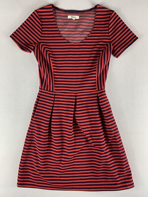open lace back dress The City Stripe Ruched Dress
