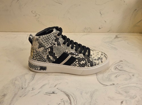 New! Bally 'Meson' Snake Embossed High Top Sneakers Gray Mens 8 US MSRP $720 - Picture 3 of 12
