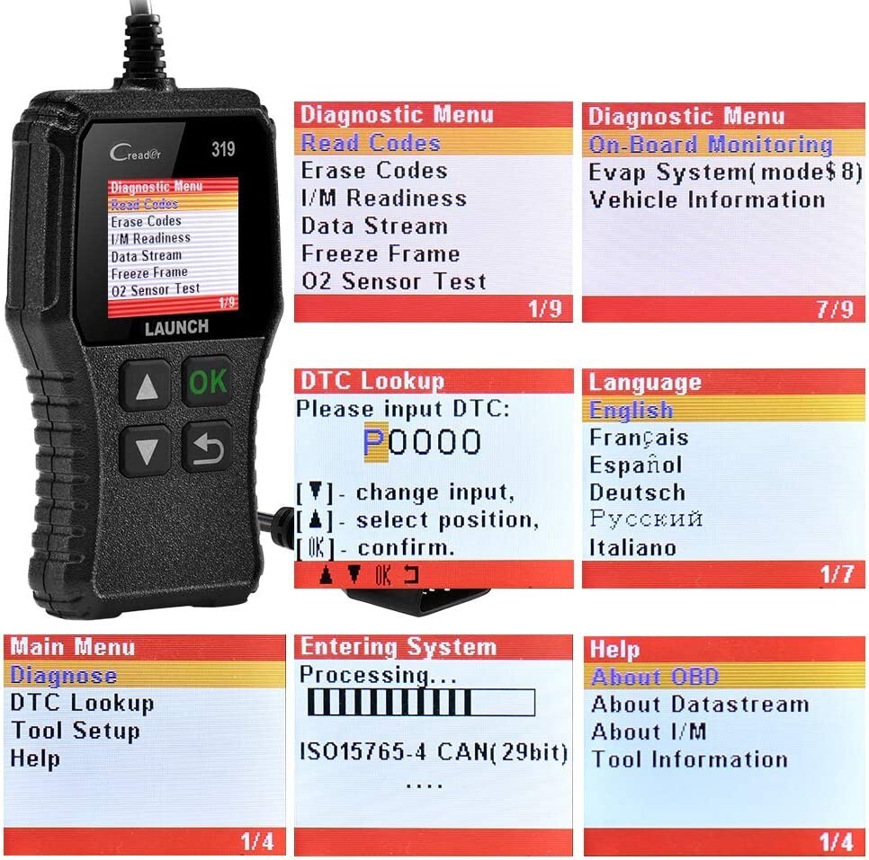 Launch CR319 Car OBD2 Scanner Diagnostic Auto Reader Code Fault Tool | eBay