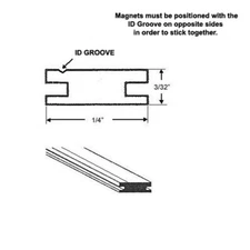 Gordon Glass Flexible Magnetic Strip Insert for Framed Swing Shower Doors - 75"