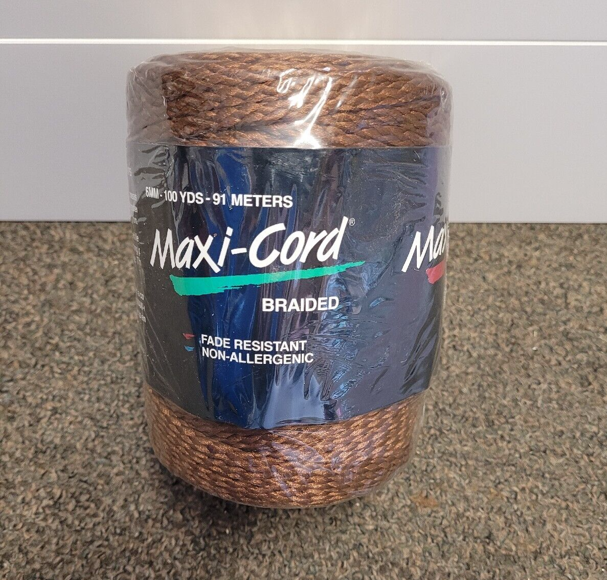 Maxi-cord  Macrame poly String 6 mm  91m 100yrds C11 Chocolate  Twisted Cord