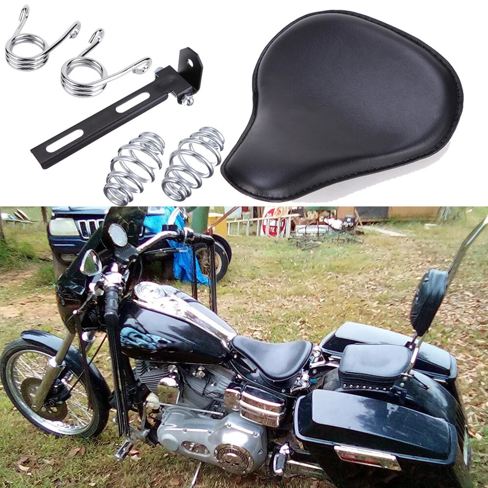 Assento solo mola 3"" para motocicleta Kawasaki Vulcan VN 800 900 1500 2000 - Imagem 2 de 4