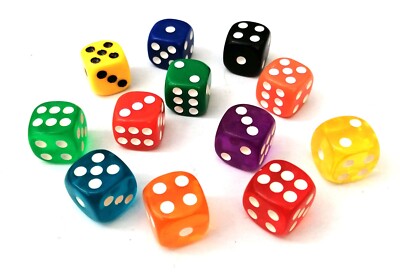 36 Dés D6 12mm Rouge Et Jaune Transparent - Pour Jeux De Rôle, Wargames, Green Stuff World