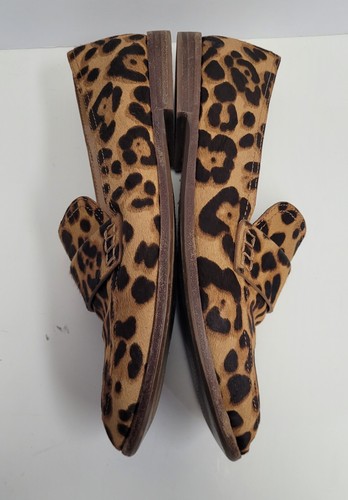 MADEWELL Women’s 9.5 ALEX PENNY LOAFER IN LEOPARD CALF HAIR SLIP ON SHOES EUC - Picture 6 of 9