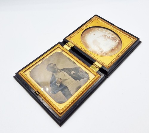 1/6TH PLATE FAMILY DAGUERREOTYPE & AMBROTYPE PHOTOGRAPHS c1850 MOTHER & CHILD - Picture 5 of 7