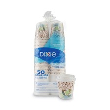 Dixie 5310COMBO600 PerfecTouch 10 oz. Paper Cups Lids Combo 50/PK New