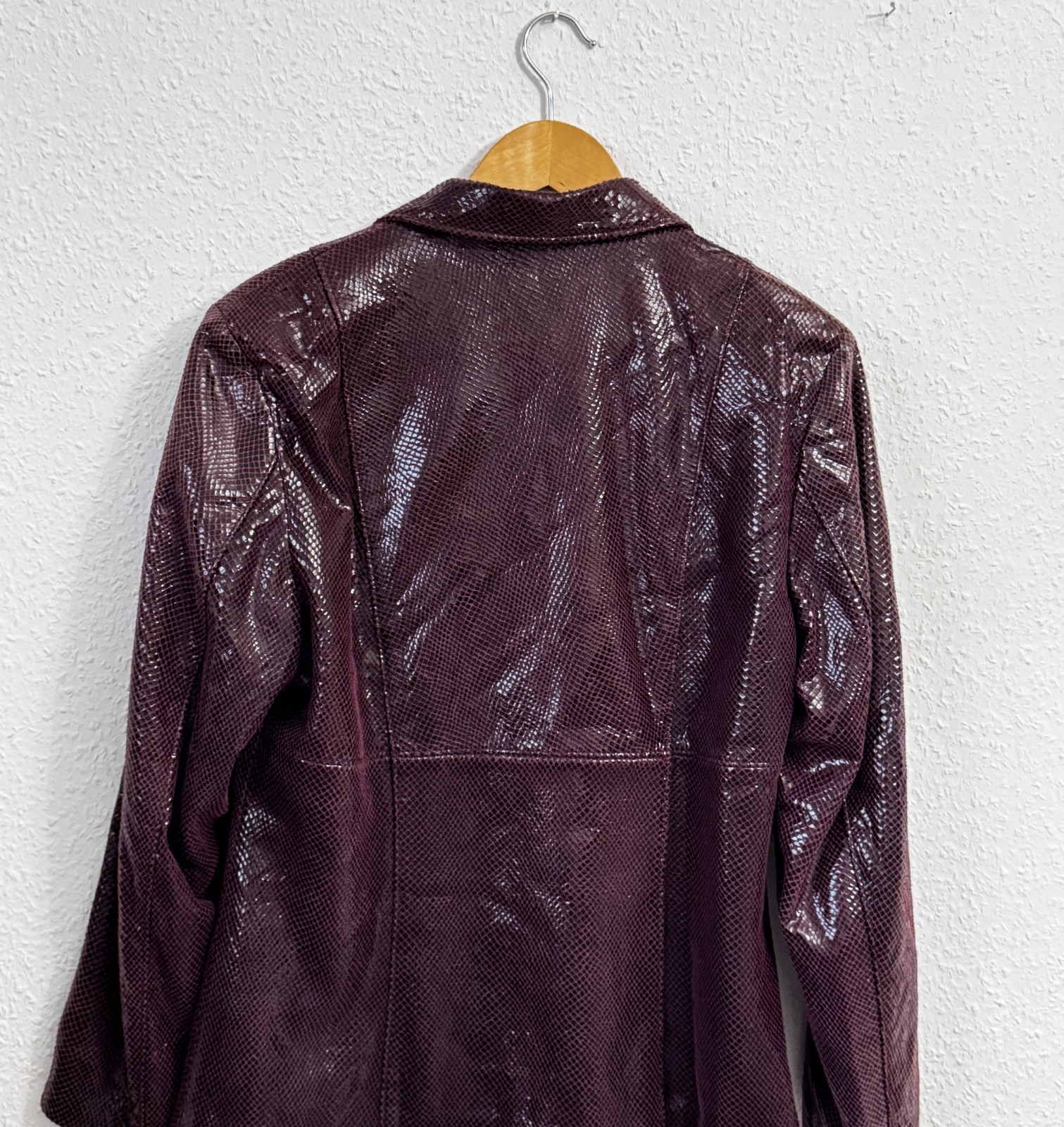 Vintage Peleterías Martin Snakeskin Pattern Leather Jacket image 5