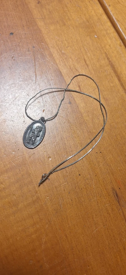 M.De Jean. Colgante de plata de ley St.Christopher Lg Foto 4 de 4