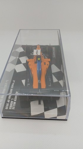 MINICHAMPS McLaren MCL35 L. Norris 3rd Place Austrian 2020 Orange/Blue Very Nice - Picture 4 of 4