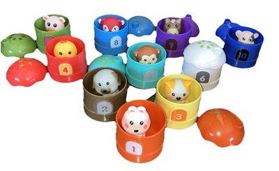 Montessori Learning Farm Animals Toy, Fine Motor Skills & Colors - Finger Puppet
