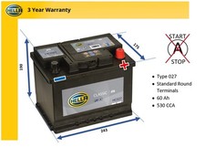 Battery fits JAGUAR XJ12 XJ6 XJ SOVEREIGN 68 to 09 Hella 027 480A 56Ah Quality