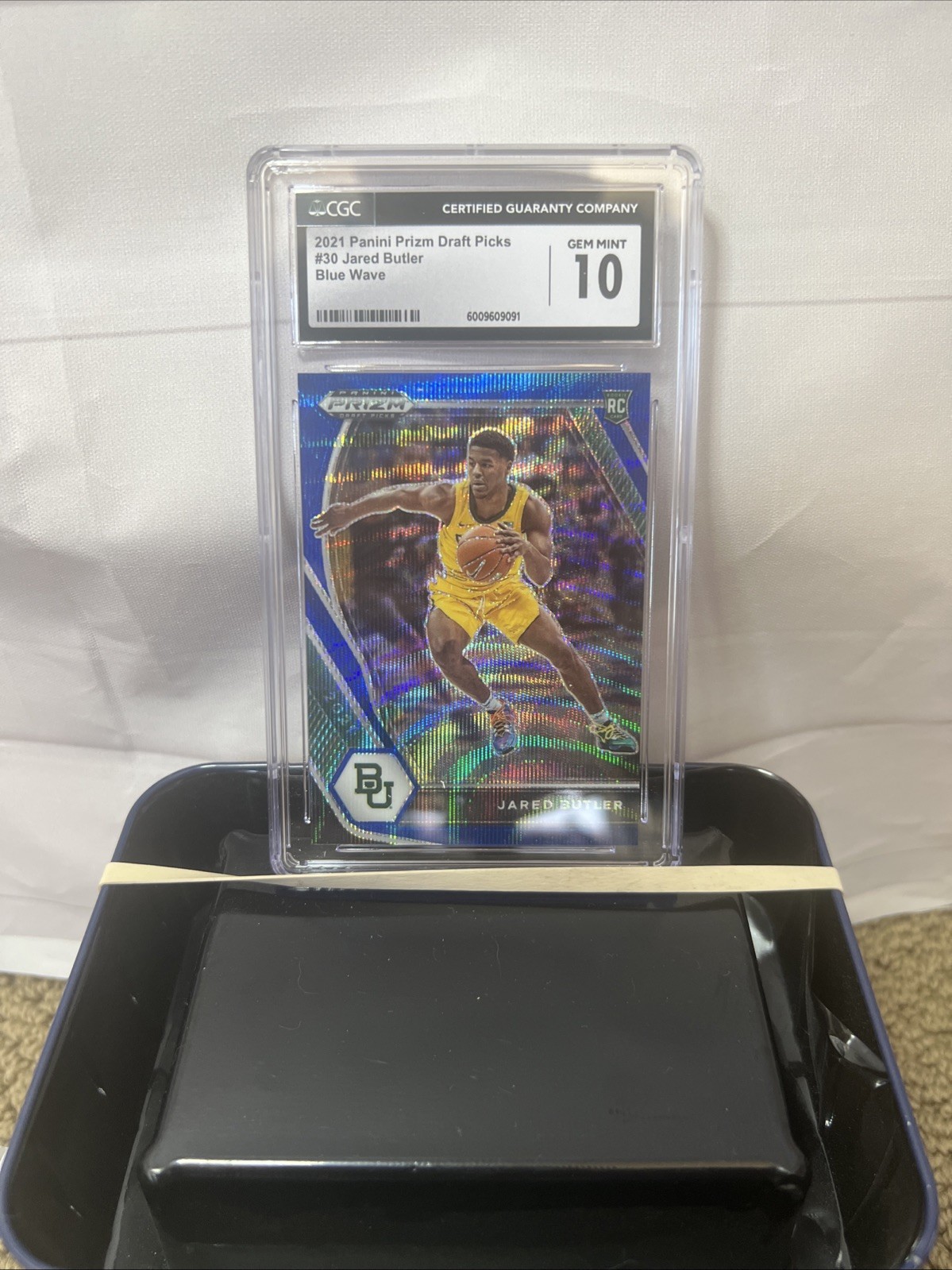 2021-22 Panini Prizm Draft Picks Blue Wave /249 Jared Butler RC CGC GEM MINT 10!