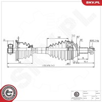 Esen SKV Antriebswelle Links, Vorderachse U.A. FüR Nissan, Opel, Renault