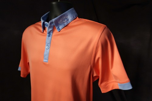 Callaway Orange Button Down Performance Polo (M) OMG!! ⛳️ - Picture 7 of 8