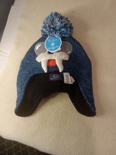 Walrus, hat and mitten set, size small, the Childrens Place, blue, 12-24 m,