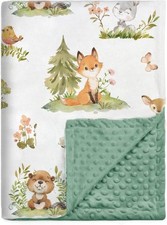 Baby Blanket Boys Girls Super Soft Double Layer Minky W/ Dotted Backing Lovely